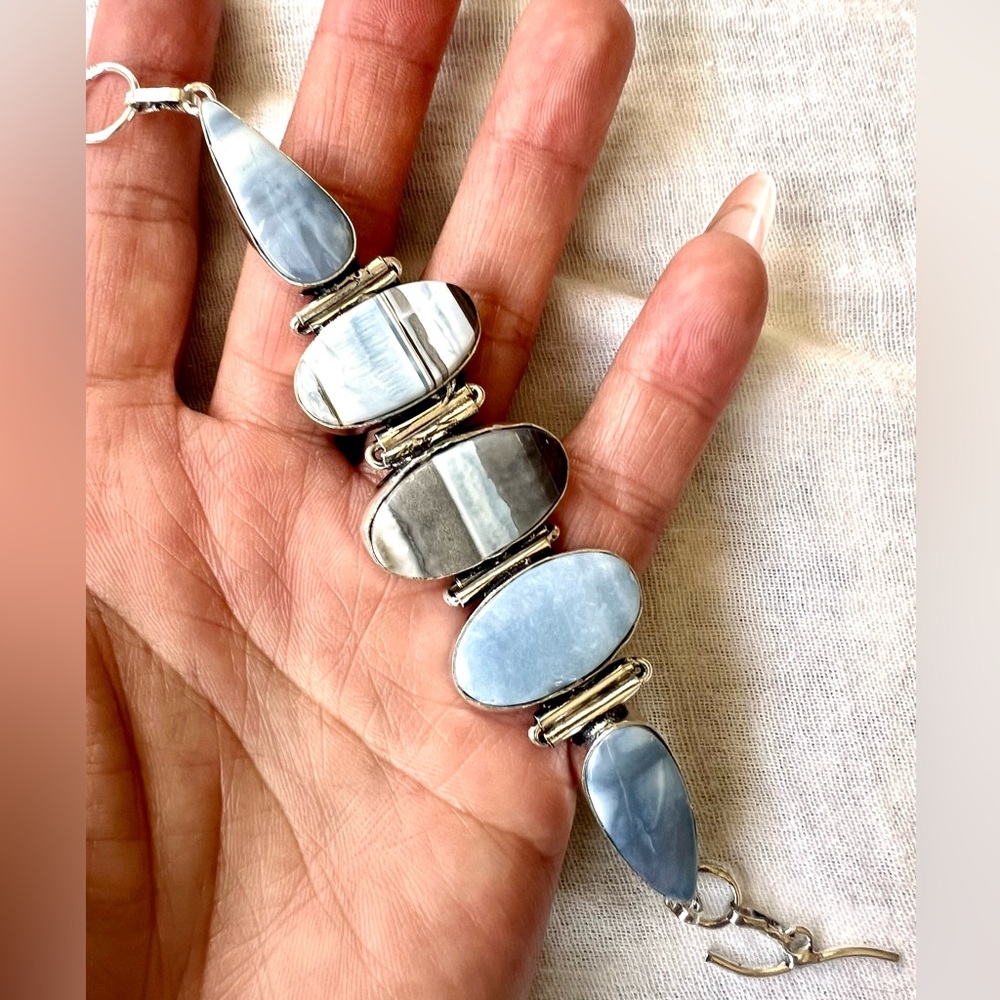 925 Spirit Guides HIGH⚡️VIBE Owyhee Opal Bracelet - adjustable